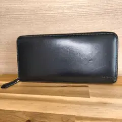 PaulSmith ポールスミス 黒 ブラック ラウンドファスナー レザー長財布