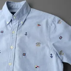 ほぼ未使用 超美品 ラルフローレン オックスフォードシャツ 刺繍総柄