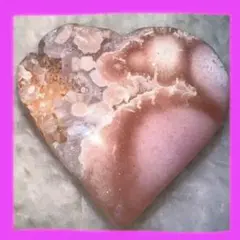 ⑪ ⭐️ピンク花瑪瑙⭐️ハート⭐️花瑪瑙⭐️桜瑪瑙⭐️天然石⭐️フラワーアゲート⭐️水晶
