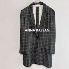 ANNA BASSANI/チェック テーラードジャケット/パワショル/3558