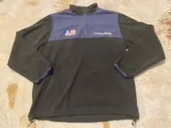 XLARGE S ハーフジップ プルオーバー フリース 黒 青 USED 中古