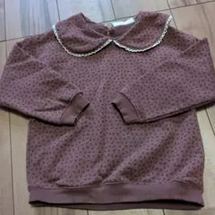 キッズ 長袖 トレーナー 小花柄 レース襟　ZARA