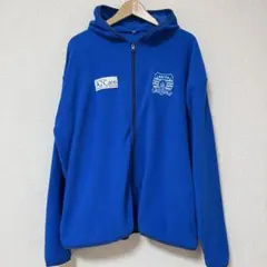新品 ブラウブリッツ秋田 フリースパーカー ブルー フルジップ パーカー フード