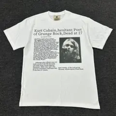 Kurt Cobain フォトプリント Tシャツ ホワイト Y2K 9/20発送