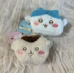 ちいかわ ハチワレ くりまんじゅう ふわふわ キャラメルポーチ 2個 セット