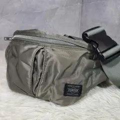 内部美品【PORTER】TANKER　タンカー ボディバッグ　セージグリーン