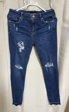 AZUL by moussy スキニーデニム ダメージ加工　Lサイズ