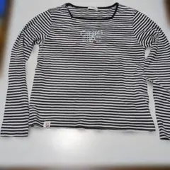 pom ponette ストライプ 長袖Tシャツ LＬ（165）のサムネイル