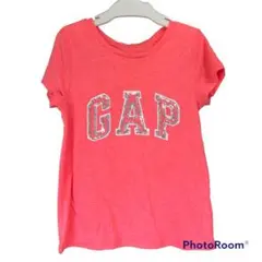 Gap Kids ギャップ 半袖 ロゴ スパンコール Tシャツ 120 ピンク
