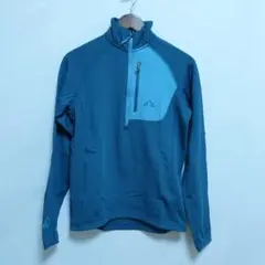 FJERN ハーフジップ グリッドフリース ブルー