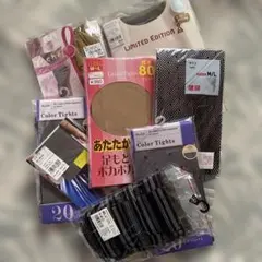 タイツセット M-L ベージュ ブラック グレー８点