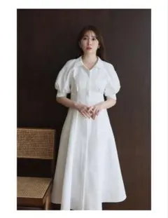 Herlipto Volume Sleeve Shirt Dress
