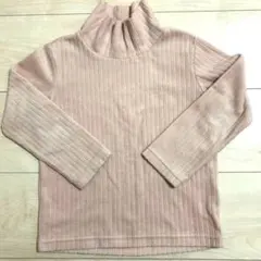 UNIQLO リブハイネックトップス サイズ110 ピンク