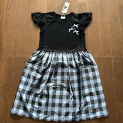 【新品・未使用】Parents Dream 半袖ワンピース チェック 130cm