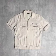 FLAT HEAD】レーヨンボーリングシャツ ギャバジャン 開襟シャツ 50s