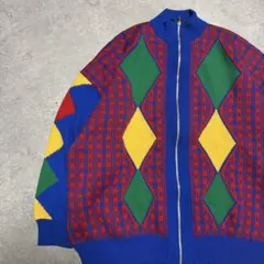 istante イスタンテ VERSACE ヴェルサーチ　派手　ジップニット