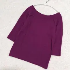 スピック&スパン Spick&Span リブニット 七分袖 トップス レディース