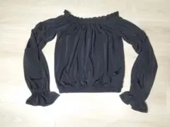 値下げ中　美品　eimy istoire オフショルダー トップス 長袖　黒　F