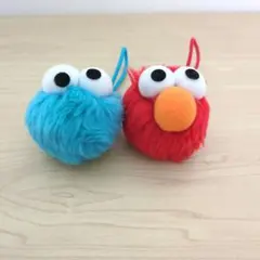 USJ クッキーモンスター＆エルモ ヘアゴム 2個セット ポンポンヘアアクセ
