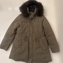 美品エフデ　リバーシブルモッズダウンコート9号