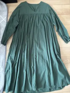 Alma Design ワンピース 長袖 ロングワンピース　美品　グリーン M