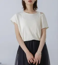 ナノユニバース レイヤード風 サーマル 半袖 トップス レディース Tシャツのサムネイル