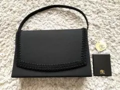 キンワシ印　フォーマルハンドバッグ黒　キンワシ印鏡付き