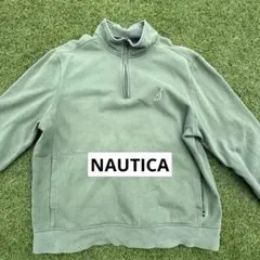NAUTICA グリーン ハーフジップ トレーナー XL