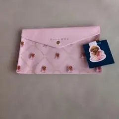 Maison de FLEUR ドッグ柄 フラットポーチ ピンクとクリップのサムネイル