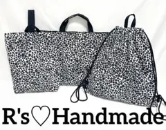 白黒★アニマル×豹柄　入園入学３点セット★男の子も女の子も◎♩