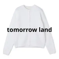 トゥモローランド　ブラッシュドコットンポリエステル クルーネックカーディガン