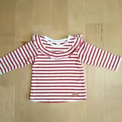 dolcina 赤と白のストライプ Tシャツ 80サイズ