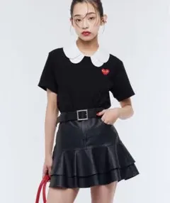 【Narcissus】フリルレザースカート