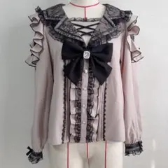 量産型 地雷 ノエミー NOEMIE トレンチセーラー ブラウス ピンク 黒