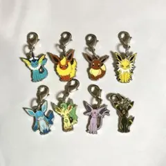キ*麟様 イーブイ＆イーブイ進化系 全国ずかんメタルチャーム　ポケモンセンター限