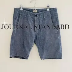 JOURNAL STANDARD 切りっぱなし加工コットンハーフパンツ（L）青のサムネイル