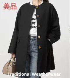 SLOBE IENA ☆ ダブルクロスシャルムサドルショルダーコート(黒)34