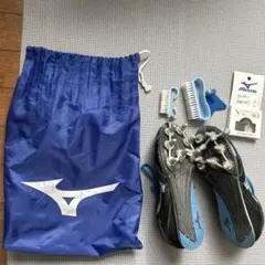 Mizuno スパイクシューズ ブラック/ブルー　23.5cm