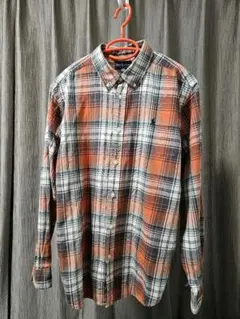 ​【定番】Polo Ralph Lauren チェック ネルシャツ オレンジのサムネイル