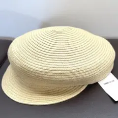 新品タグ COMME CA ISM 57cm キャスケット 麦わら帽子 ストロー