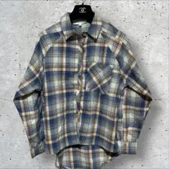Y2K グランジ系 チェックネルシャツ 古着MIX ストリート 配色 90s風