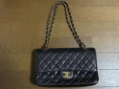シャネル　マトラッセ 25 ダブルフラップ キャビアスキン　ダブルチェーン