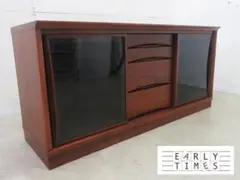 【旭川家具:38万円】アーリータイムスα ドルチェ 食器棚（ウォールナット） 旭川家具 アーリー・タイムスアルファ ドルチェ IDC大塚家具