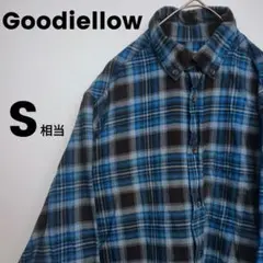 US古着 Goodiellow フランネルシャツ S ブルー