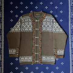 ノルウェー製 nordstrikk チロリアンニット カーディガン