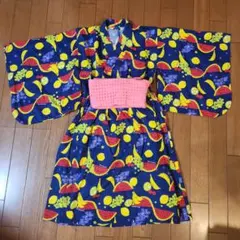 フルーツ柄　浴衣ワンピース　130Size
