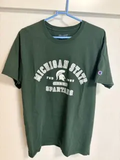 チャンピオン ミシガン州立大学 カレッジTシャツ グリーン US規格M（L相当）