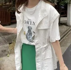 Discoat スタンドネックミリタリーベスト