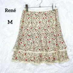 ルネ フレア スカート Ｍ 花柄 レース ポリエステルのサムネイル