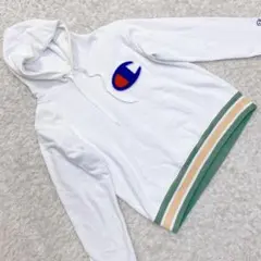 Champion チャンピオン パーカー Mサイズ ホワイト ロゴ ポケット
